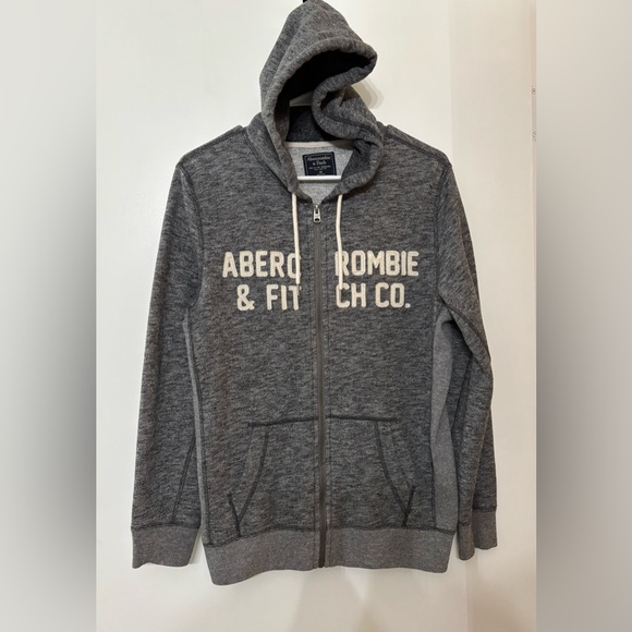 Abercrombie & Fitch Gray Men's Hoodie Size Extra Small Preppy Collegiate Y2K - Picture 1 of 11